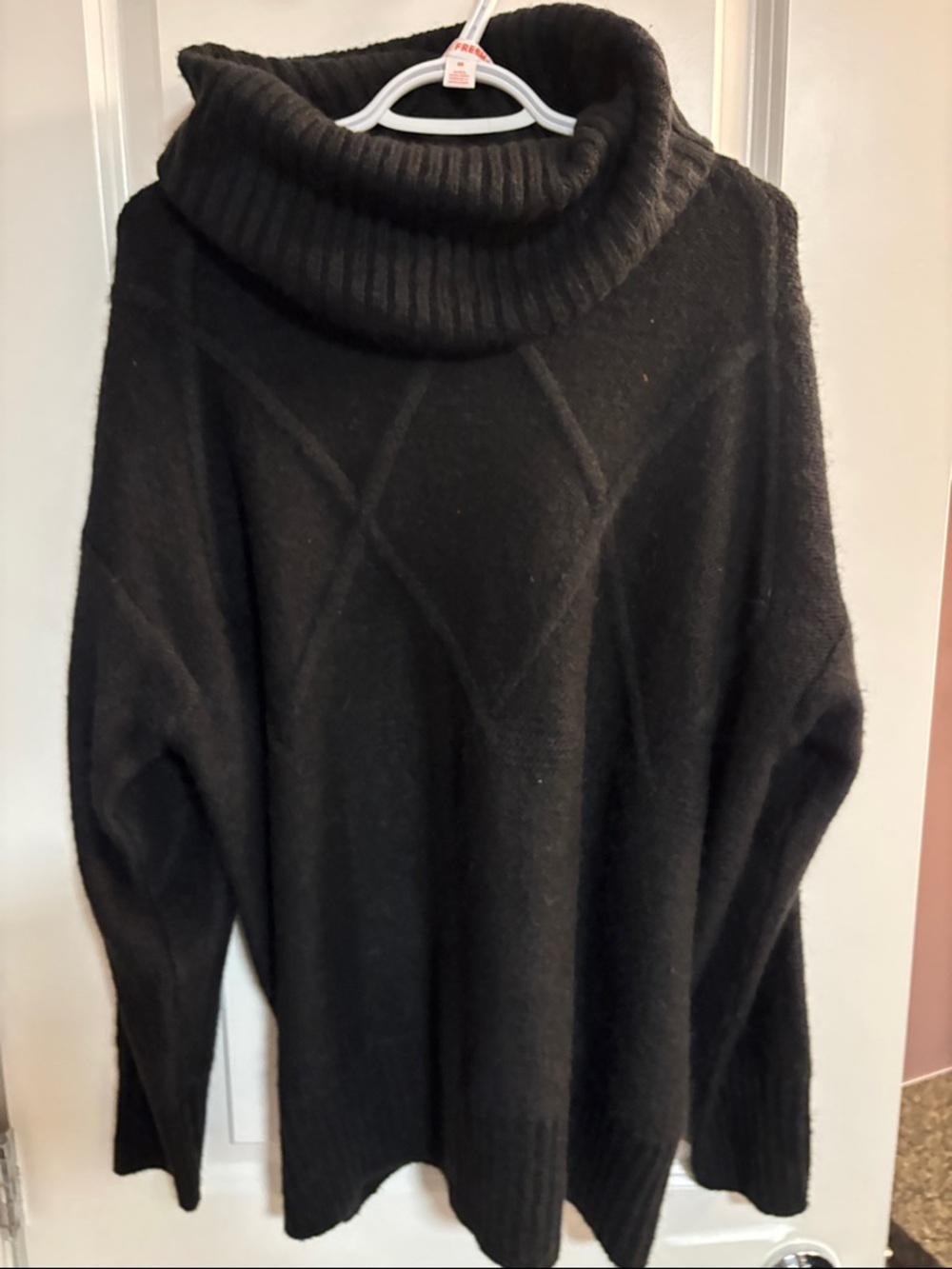 Joe Fresh Black Ribbed Cowl Neck Sweater
